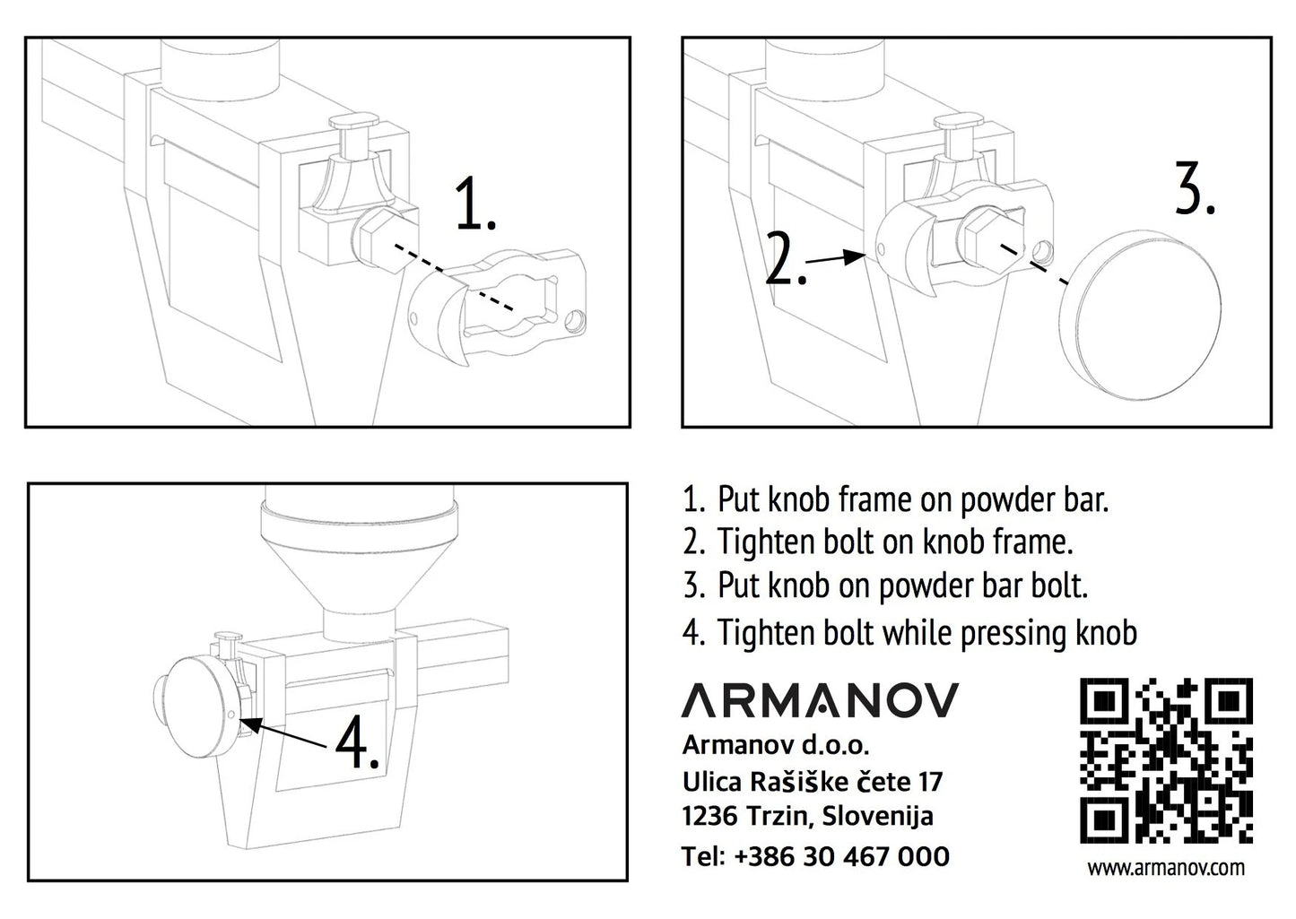 Armanov Clickable Powder Thrower Adjustment Knob