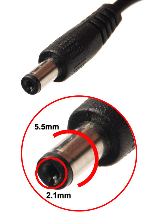 12V In-Line Power Switch ON/OFF 2.1mm/5.5mm Plug Black